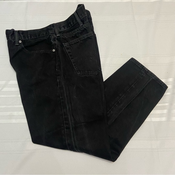 LEVI’S 505 Black Mens Bootcut Jeans EUC Size 40 x 29 - Picture 2 of 11